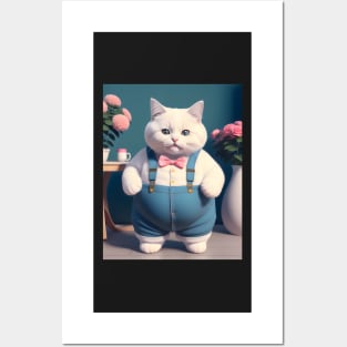 Chubby cat - Modern digital art Posters and Art